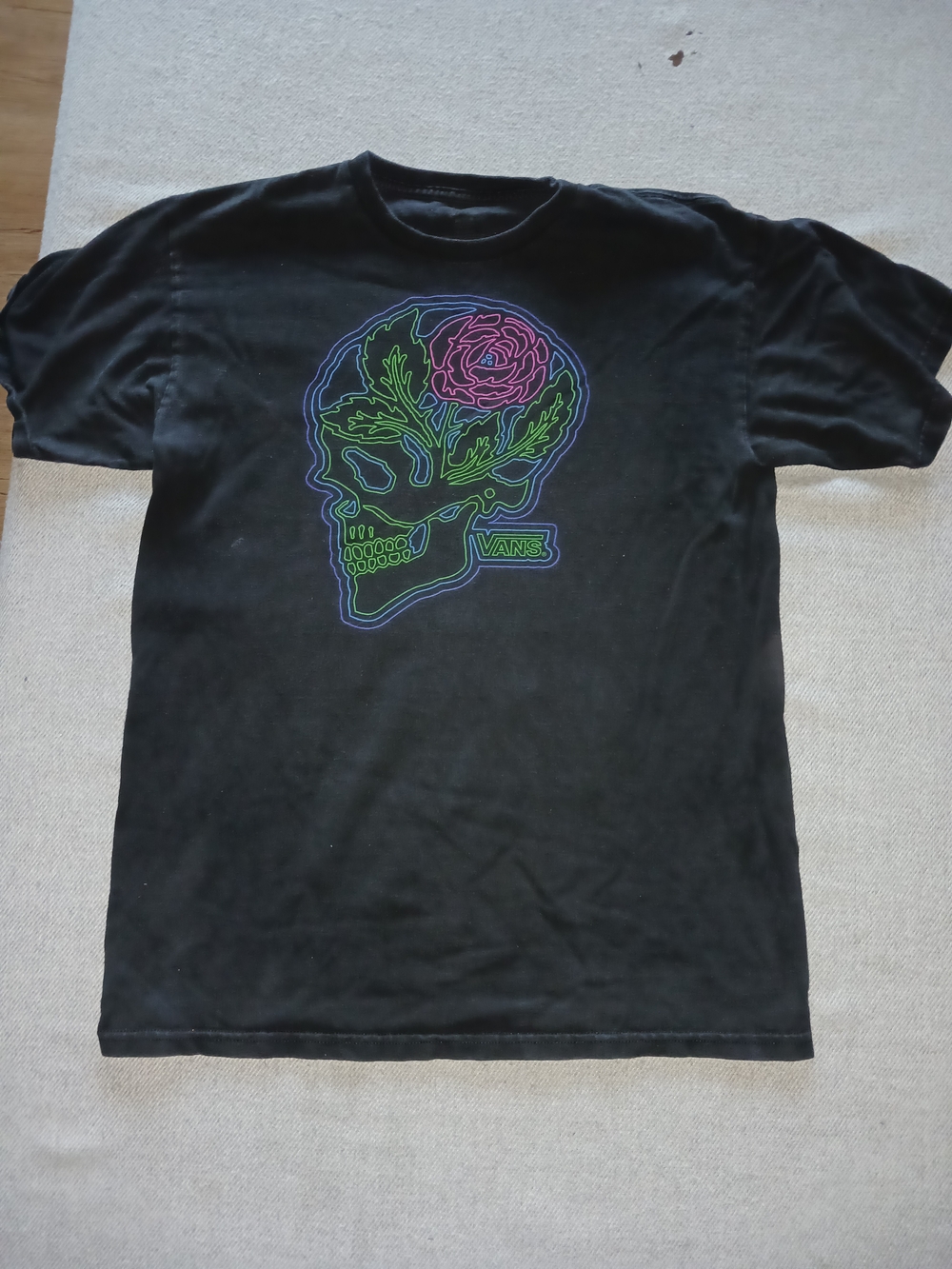Vans Skull & Rose Graphic Tee Black Short Sleeve